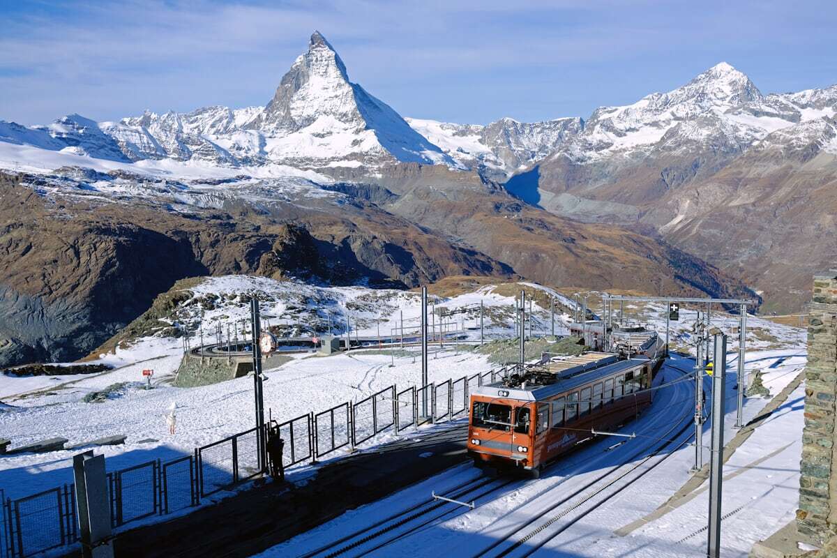 The Matterhorn and surrounding peaks seen from the Gornergrat ridge
