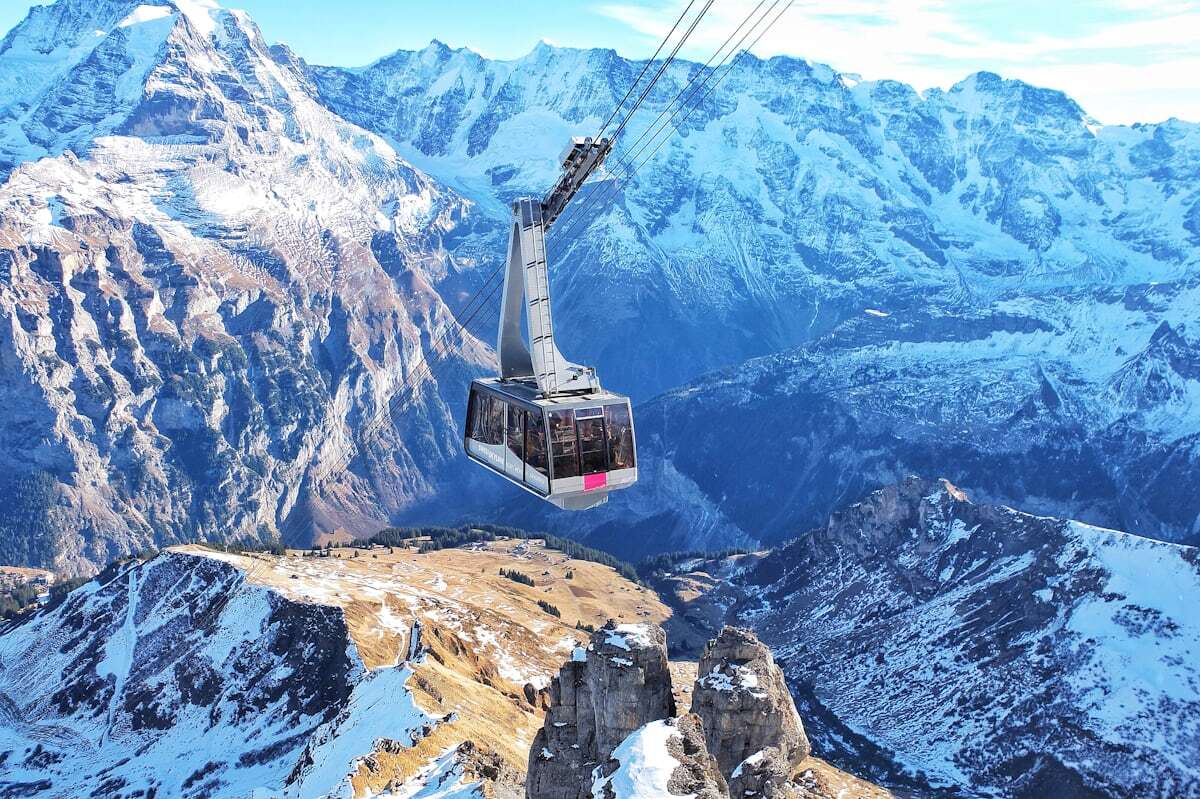 Panorama of Alpine peaks from the Schilthorn summit